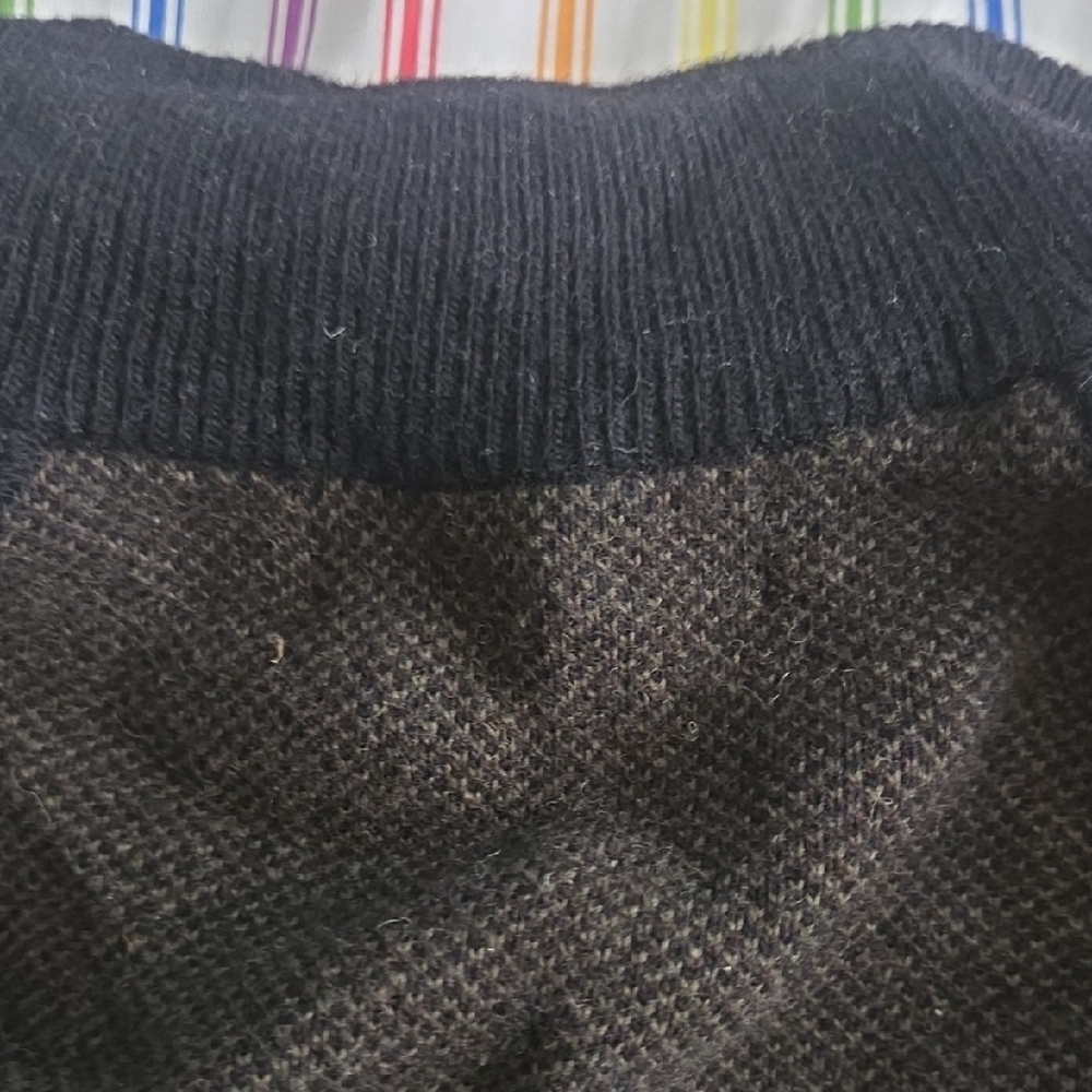 Banana Republic Men's Dark Brown and Black Bomber Jacket - Picture 14 of 14